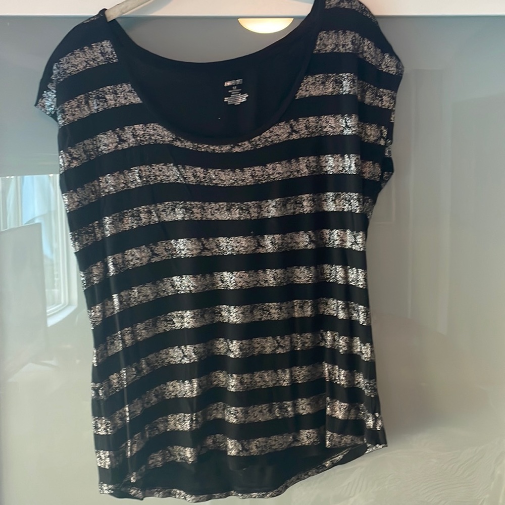 soft black and silver top